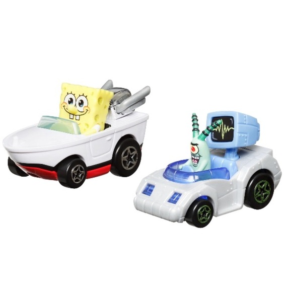 Hot Wheels Racer Verse x SpongeBob SquarePants & Plankton 2-Pack - BRAND NEW! - Picture 2 of 8